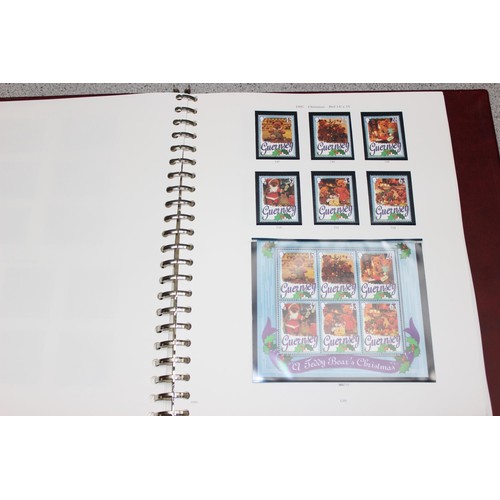 563 - Stamps - Large qty of mixed stamps to include Jersey stamps in red Stanley Gibbons album, Great Brit... 