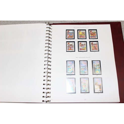 563 - Stamps - Large qty of mixed stamps to include Jersey stamps in red Stanley Gibbons album, Great Brit... 