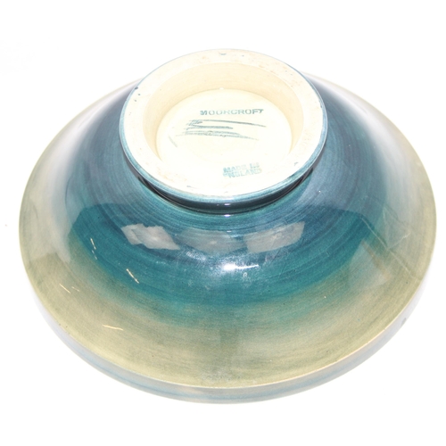 1604G - Moorcroft pottery footed bowl in the Orchid pattern (af), approx 17cm diam