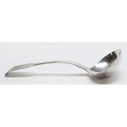 1003 - A William IV period silver toddy ladle, London 1835 by James Bebee, approx 52.22g gross