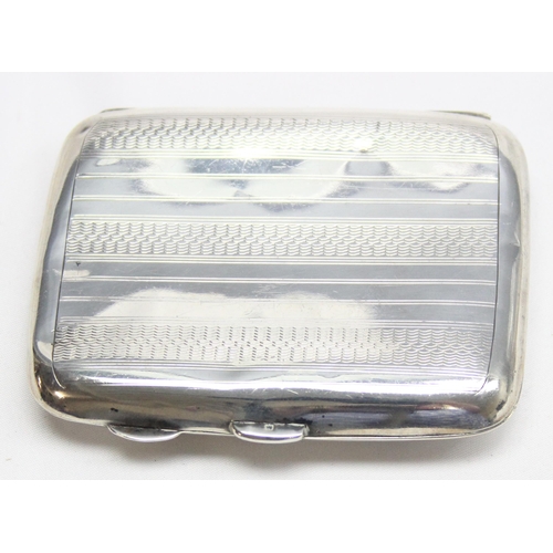 1045 - A vintage silver cigarette case, Birmingham 1931 by Joseph Gloster Ltd, approx 56.64g gross