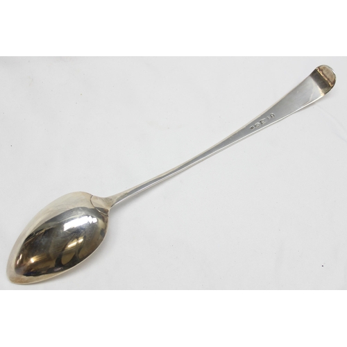 1074 - A rare 19th century Scottish Provincial silver basting spoon, marks for Greenock and likely by James... 