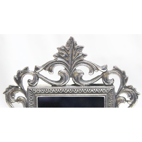 1089G - An antique style 800 silver photograph frame of Rococo design, marked PS800 and XRF confirmed, appro... 