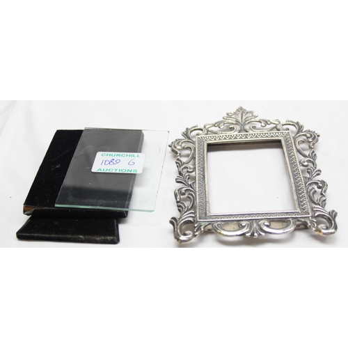 1089G - An antique style 800 silver photograph frame of Rococo design, marked PS800 and XRF confirmed, appro... 