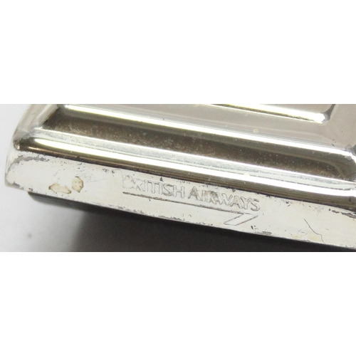 1096 - A vintage Concorde commemorative silver plated desk blotter, approx 8.5cm wide