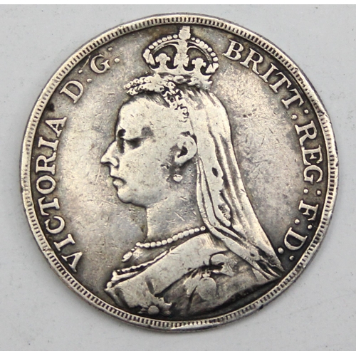 1214 - Queen Victoria 1892 silver crown coin