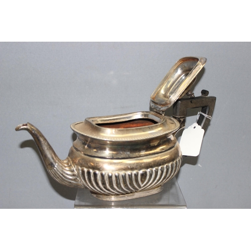 1020I - An early 20th century 4 piece silver plated tea set with ebony handles by Frank Lister of New Cleeth... 