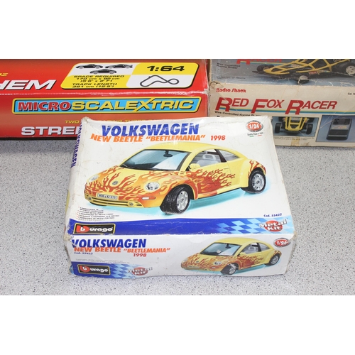 1520E - Vintage toys/games to incl Micro Scalextric Street Mayhem, Volkswagen Beetlemania and Radio Shack Fl... 