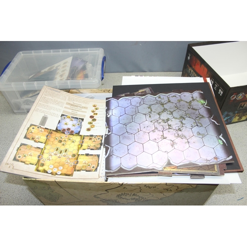 1573 - Gloomhaven; tactical combat fantasy board game with some associated accessories