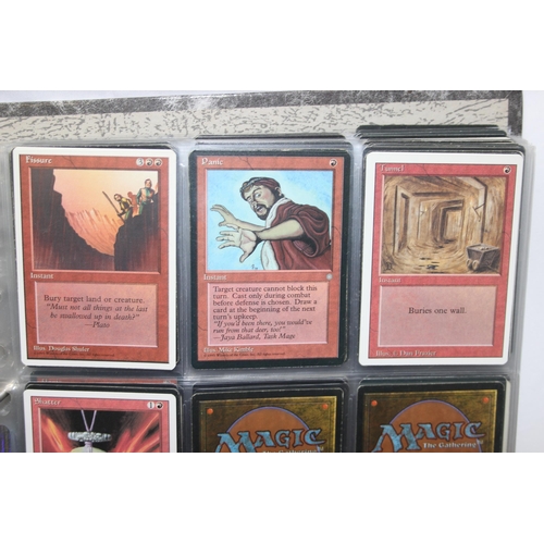 1593 - Single owner collection - A folder of red Magic the Gathering cards in plastic sleeves mostly from t... 