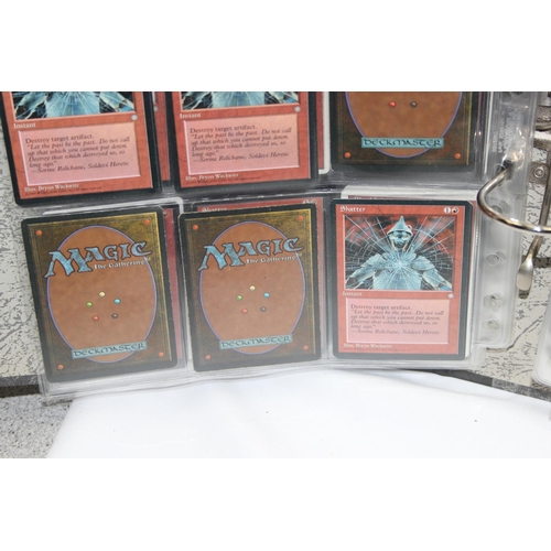 1593 - Single owner collection - A folder of red Magic the Gathering cards in plastic sleeves mostly from t... 