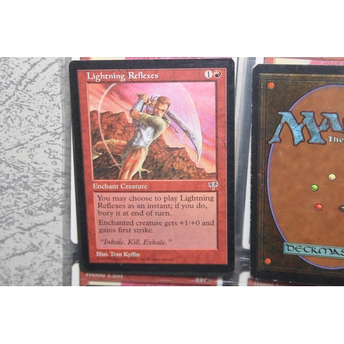 1593 - Single owner collection - A folder of red Magic the Gathering cards in plastic sleeves mostly from t... 