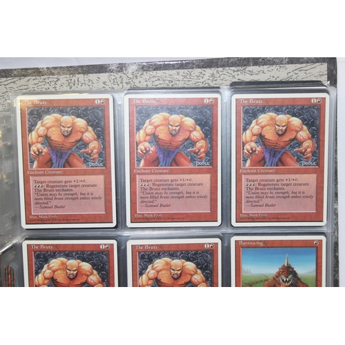 1593 - Single owner collection - A folder of red Magic the Gathering cards in plastic sleeves mostly from t... 