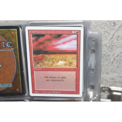 1593 - Single owner collection - A folder of red Magic the Gathering cards in plastic sleeves mostly from t... 