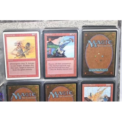 1593 - Single owner collection - A folder of red Magic the Gathering cards in plastic sleeves mostly from t... 