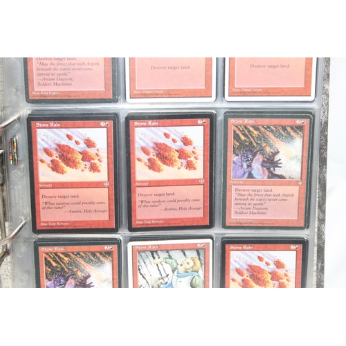 1593 - Single owner collection - A folder of red Magic the Gathering cards in plastic sleeves mostly from t... 