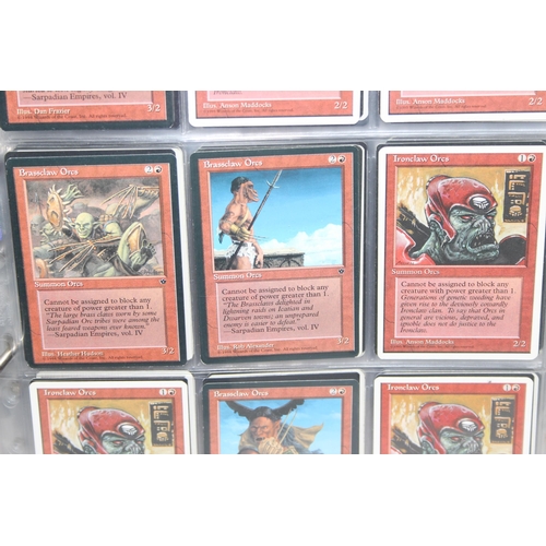 1593 - Single owner collection - A folder of red Magic the Gathering cards in plastic sleeves mostly from t... 