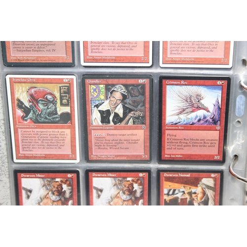 1593 - Single owner collection - A folder of red Magic the Gathering cards in plastic sleeves mostly from t... 