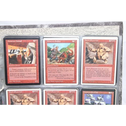 1593 - Single owner collection - A folder of red Magic the Gathering cards in plastic sleeves mostly from t... 