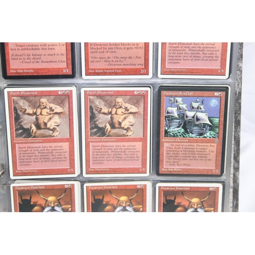 1593 - Single owner collection - A folder of red Magic the Gathering cards in plastic sleeves mostly from t... 