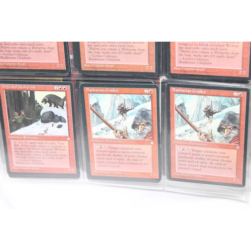 1593 - Single owner collection - A folder of red Magic the Gathering cards in plastic sleeves mostly from t... 