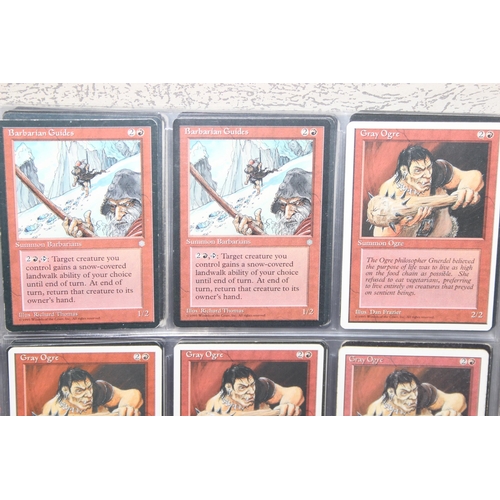 1593 - Single owner collection - A folder of red Magic the Gathering cards in plastic sleeves mostly from t... 