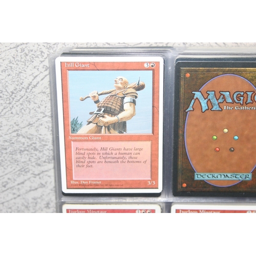 1593 - Single owner collection - A folder of red Magic the Gathering cards in plastic sleeves mostly from t... 