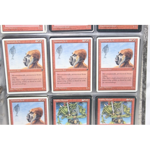 1593 - Single owner collection - A folder of red Magic the Gathering cards in plastic sleeves mostly from t... 