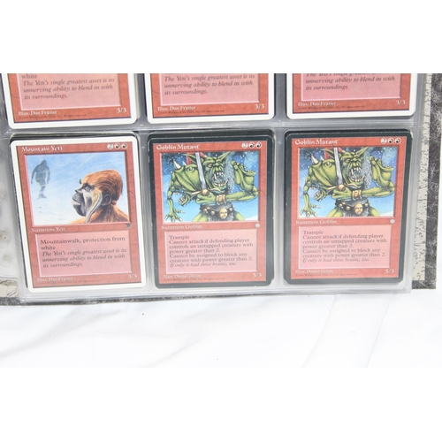 1593 - Single owner collection - A folder of red Magic the Gathering cards in plastic sleeves mostly from t... 