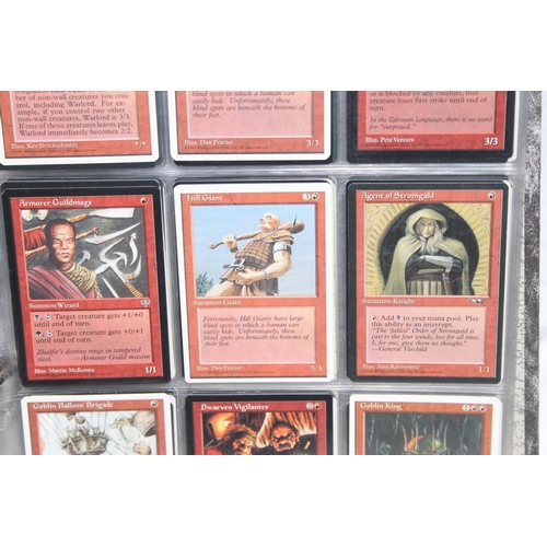 1593 - Single owner collection - A folder of red Magic the Gathering cards in plastic sleeves mostly from t... 