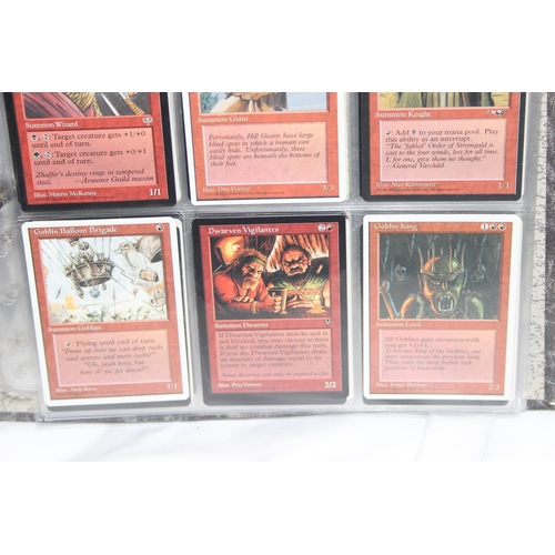 1593 - Single owner collection - A folder of red Magic the Gathering cards in plastic sleeves mostly from t... 