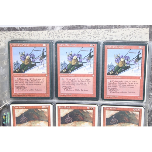 1593 - Single owner collection - A folder of red Magic the Gathering cards in plastic sleeves mostly from t... 