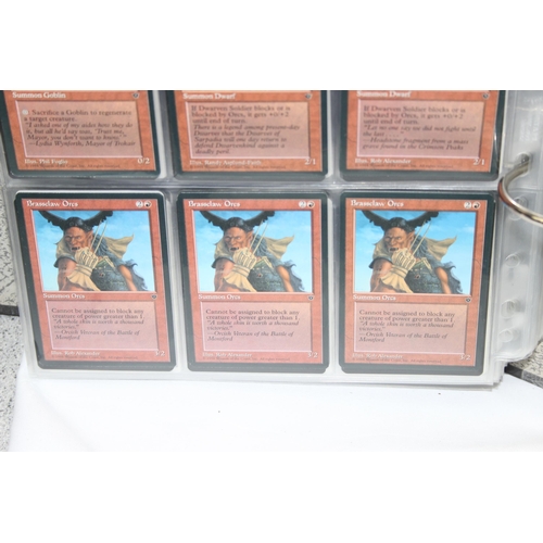 1593 - Single owner collection - A folder of red Magic the Gathering cards in plastic sleeves mostly from t... 