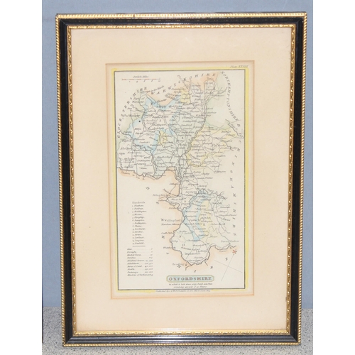 440M - 2 antique maps of Oxfordshire to include the largest by Robert Morden, approx 39cm x 45cm