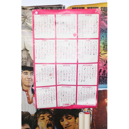 499 - Qty of vintage and other posted to include Rolling Stones European tour 1982, Love Conspiracy Commun... 