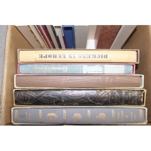 577 - Qty of mostly Folio Society books with slip covers to include 'The Conquest of New Spain' by Bernal ... 