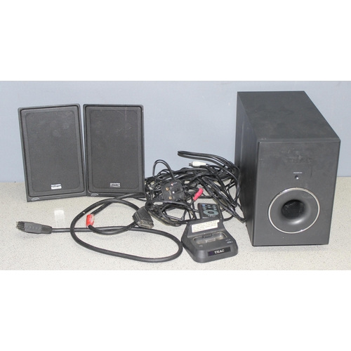 772 - Teac 2.1CH speaker system model No. SP-X2i (unchecked for completeness)