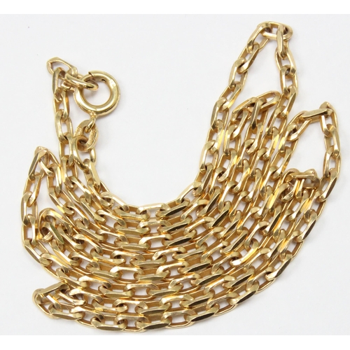 1106 - An Italian 9ct gold cable chain link necklace, marked and XRF confirmed, approx 50cm long, approx 10... 