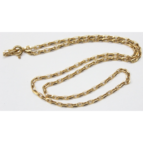 1106 - An Italian 9ct gold cable chain link necklace, marked and XRF confirmed, approx 50cm long, approx 10... 