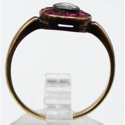 1190 - A rare antique diamond and ruby 