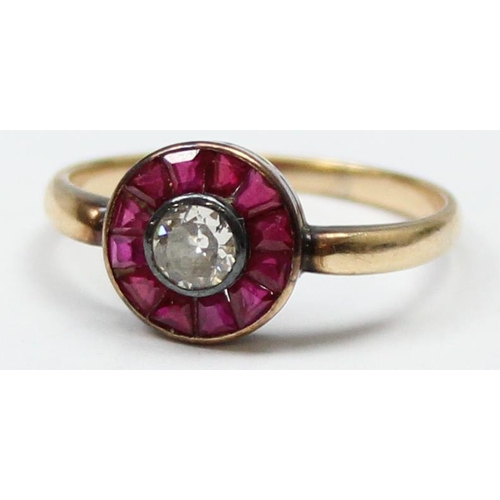 1190 - A rare antique diamond and ruby 