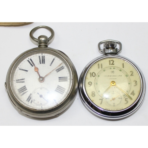 1317 - 3 assorted vintage pocket watches to inc 2 Ingersoll & an antique key-wind pocket watch by Payne & S... 