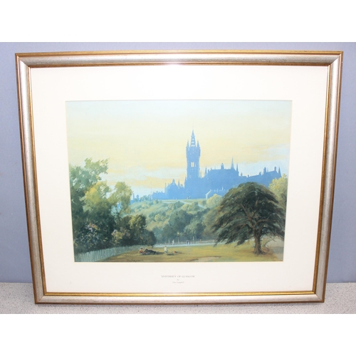 460 - University of Glasgow print by Tom Campbell and a Van Gogh print