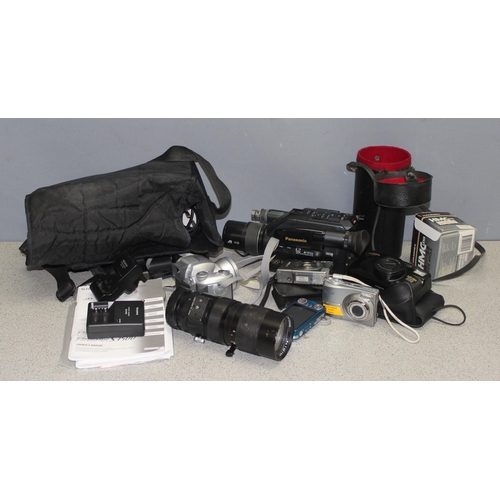 Qty of various cameras to include Fujifilm digital camera and Panasonic ...