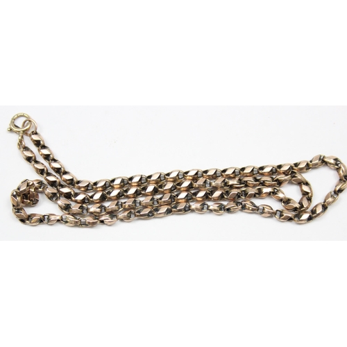 1120L - A 9ct gold fancy link chain necklace, marked 9ct and XRF confirmed, approx 43cm long, approx 9.12g g... 