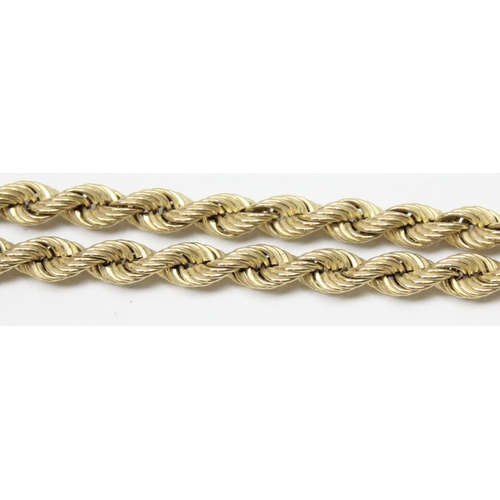 1120N - A 9ct gold rope twist necklace, marked and XRF confirmed, broken, approx 6.54g gross