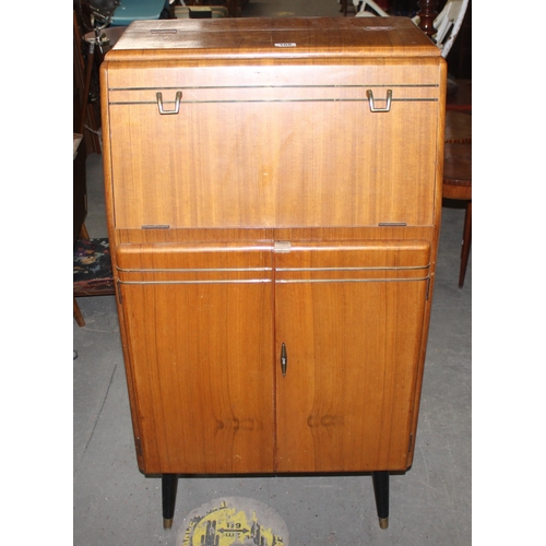 108 - A vintage mid-century cocktail cabinet by Rivington, approx 63cm wide x 42cm deep x 117cm tall