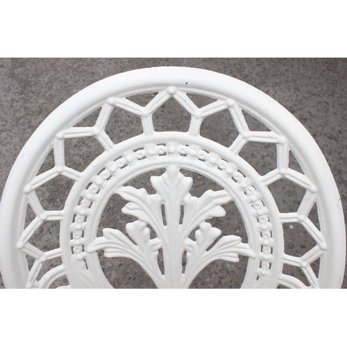 359 - Cream painted antique style aluminium bistro set