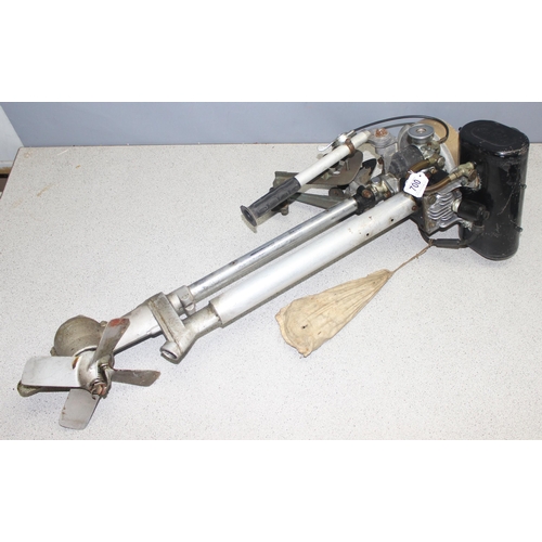 700 - Small vintage Seagull outboard engine, with original tool kit, total length approx. 90cm