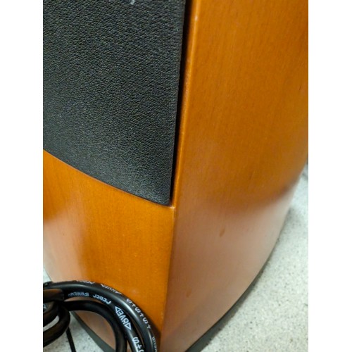 757 - Pair of Martin Logan Montage 150W floor standing speakers in cherry wood case